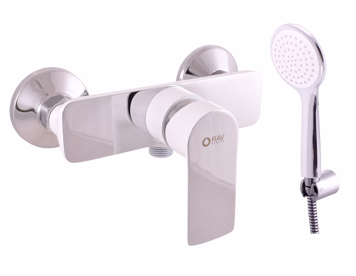 Slezák-RAV Miscelatore per doccia Slezák RAV Vltava VT481.5/1CB Colore: cromo/bianco, Dimensioni: 150 mm