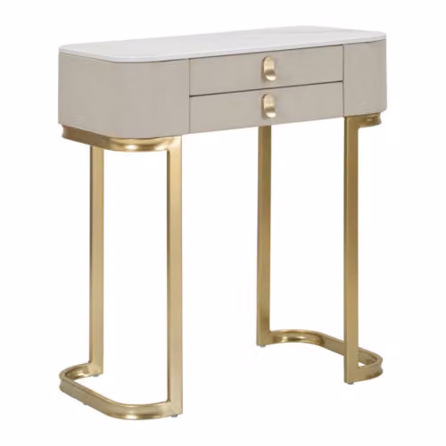 Consolle 2 cassetti BEAUTY con particolari in oro Mauro Ferretti