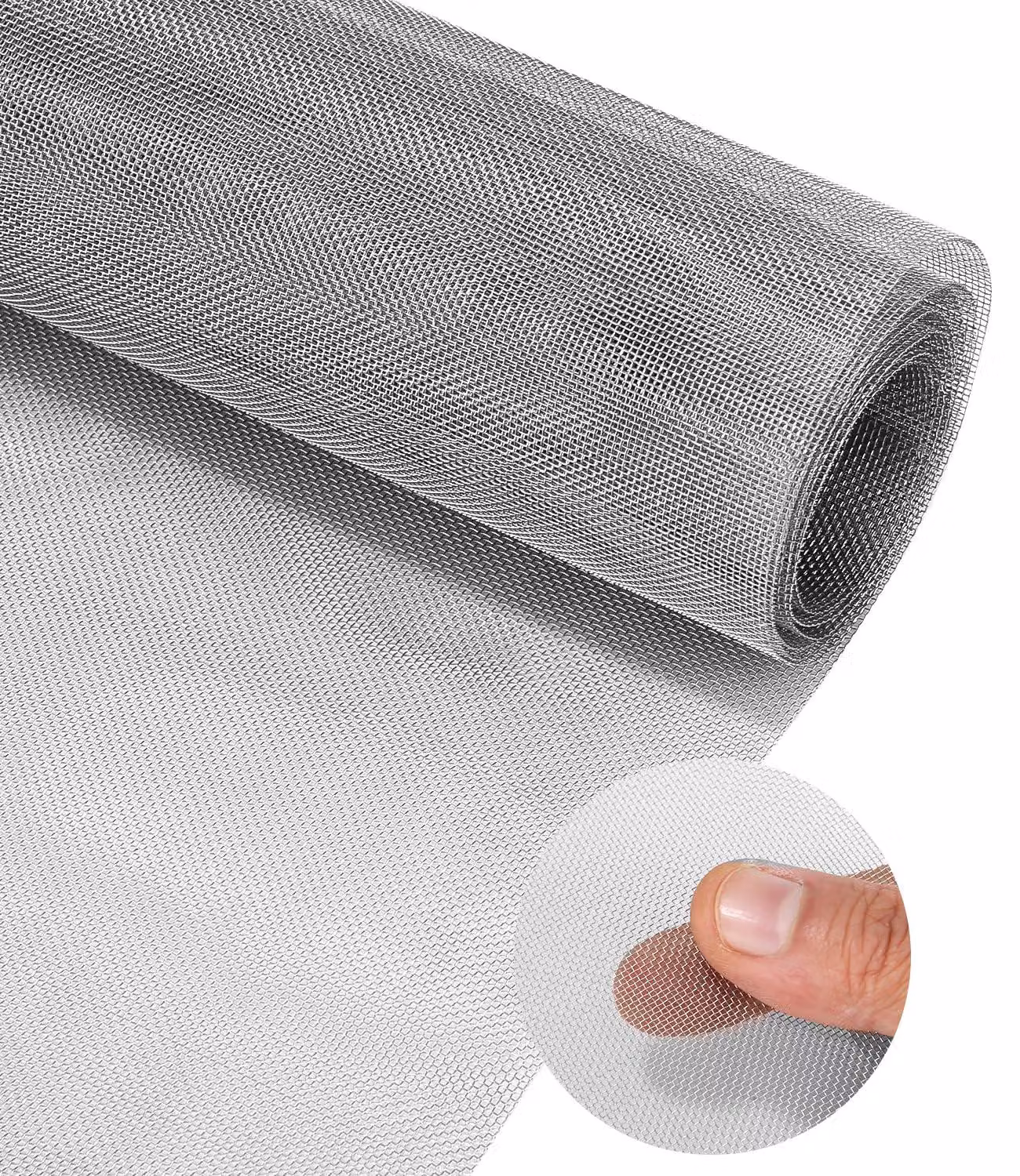 Rete metallica in acciaio inossidabile, dimensioni 30x200 cm, a maglia fine, per protezione dagli insetti