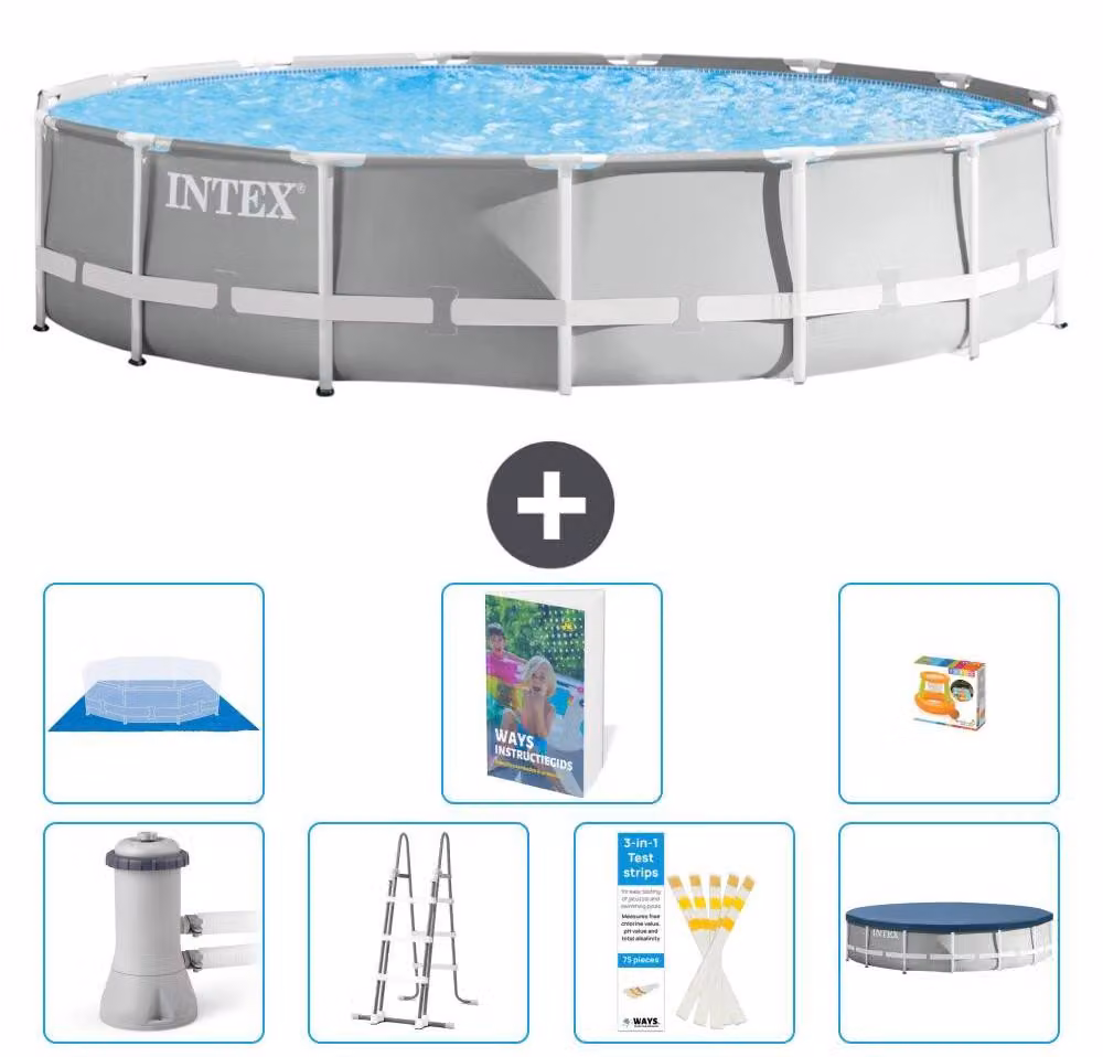 Struttura per piscina a forma di prisma - 457x107 cm - composta da 6 elementi - modello S568