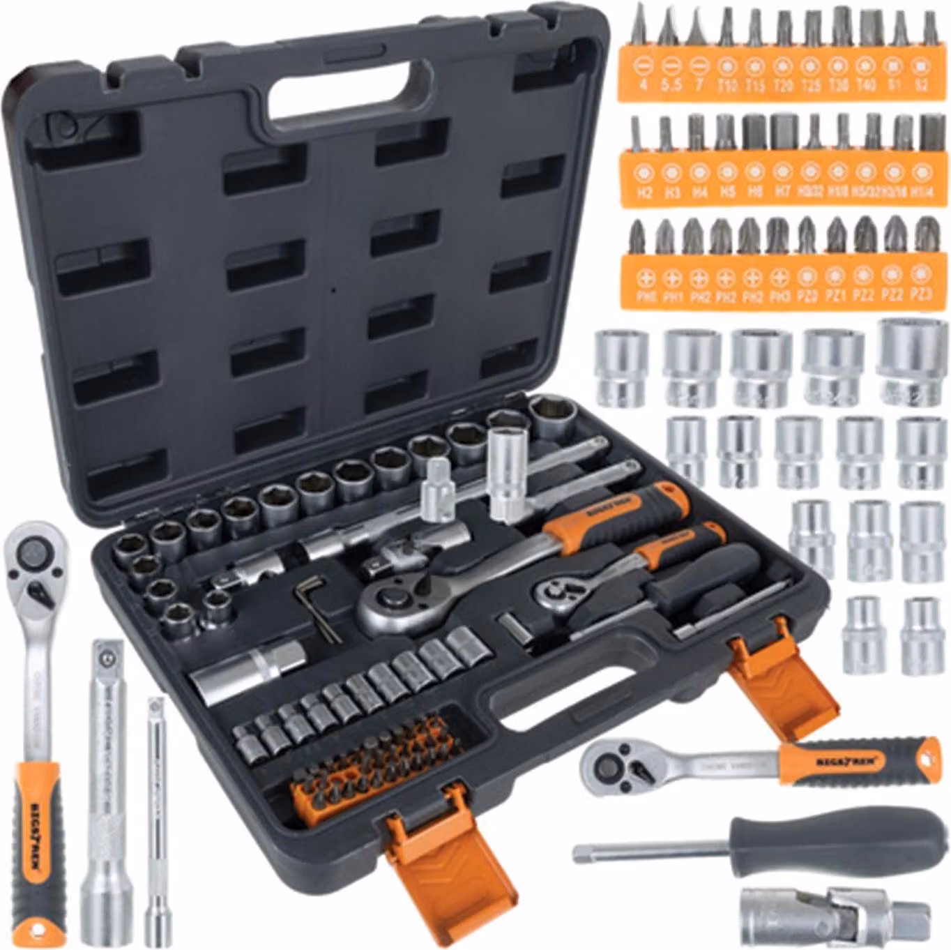 Bigstren 26846 Set di utensili professionali in valigetta 72 pezzi