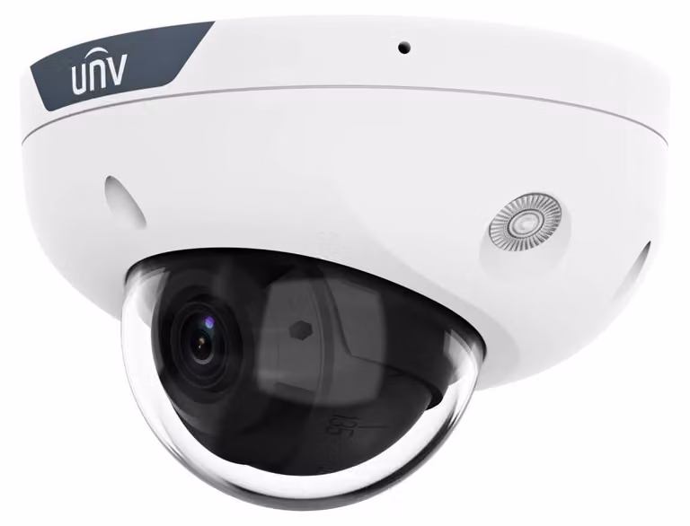 Telecamera di sicurezza IP Uniview Easy Dome PoE 2 MP, 2,8 mm, IP67, IK10, ColorHunter, bianca