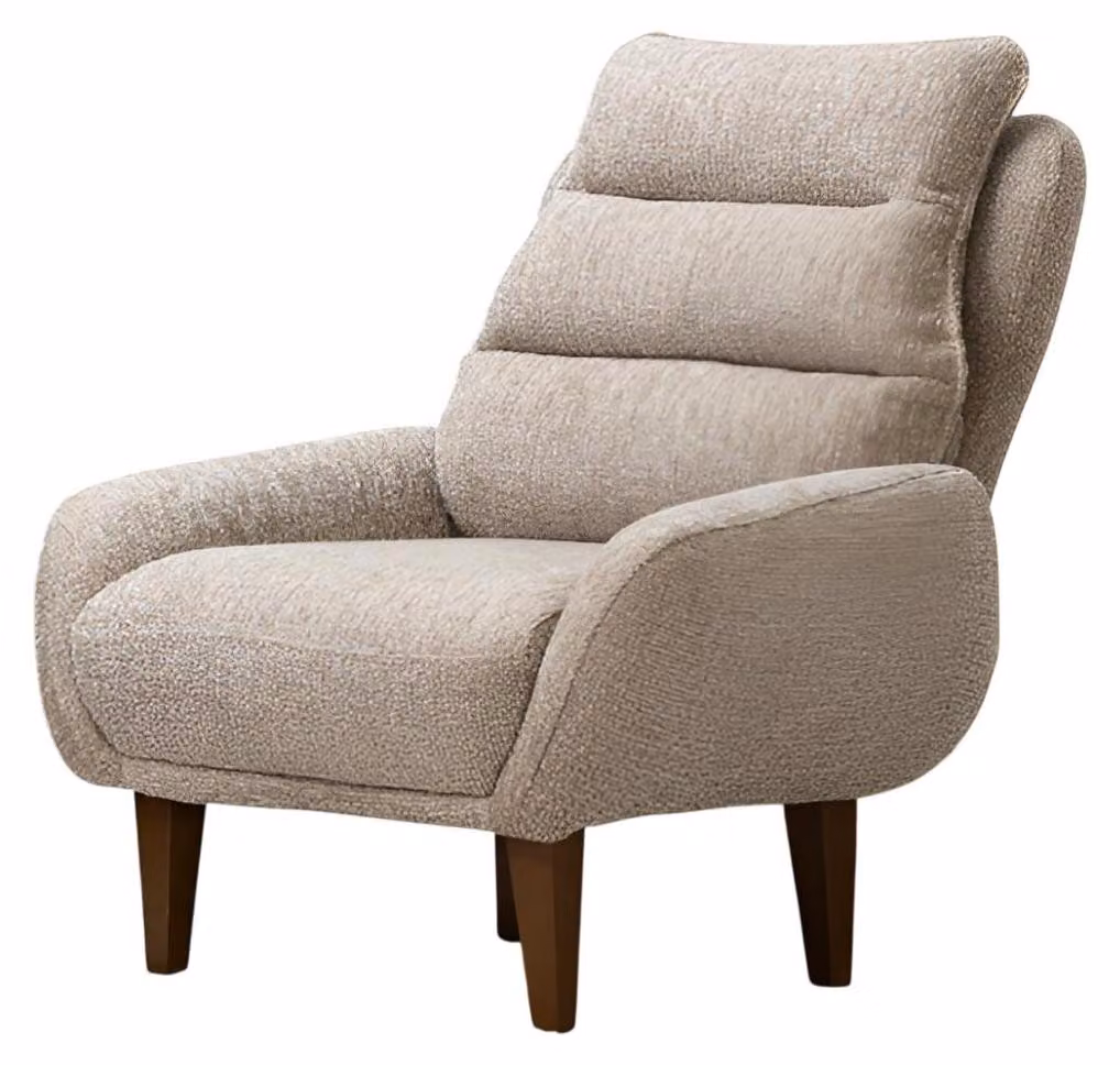 Exklusiver Beiger Relaxsessel Designer Wohnzimmer Polstersessel