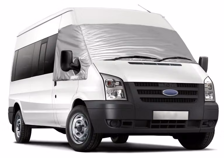 Copertura parabrezza per furgone Ford Transit MK7, modelli dal 2006 al 2013, versione bassa/media, colore argento