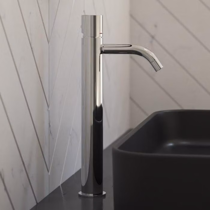 Miscelatore monocomando per lavabo Steinkamp Living, modello XXL, senza kit di scarico, con limitatore di flusso a 5 litri/minuto