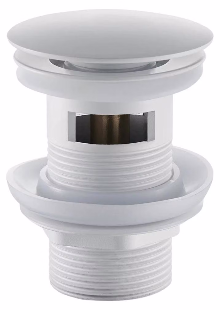 CERANO - Sifone per lavabo - 5/4" click-clack con troppopieno - 25/60 mm - bianco opaco