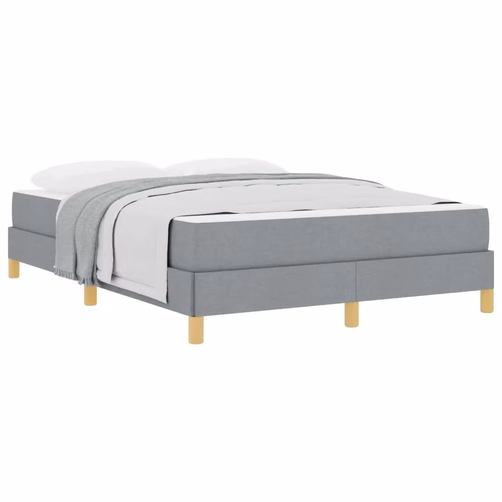 Letto a molle con materasso vidaXL in tessuto grigio, L/P/H: 190 x 140 x 24 cm – 2