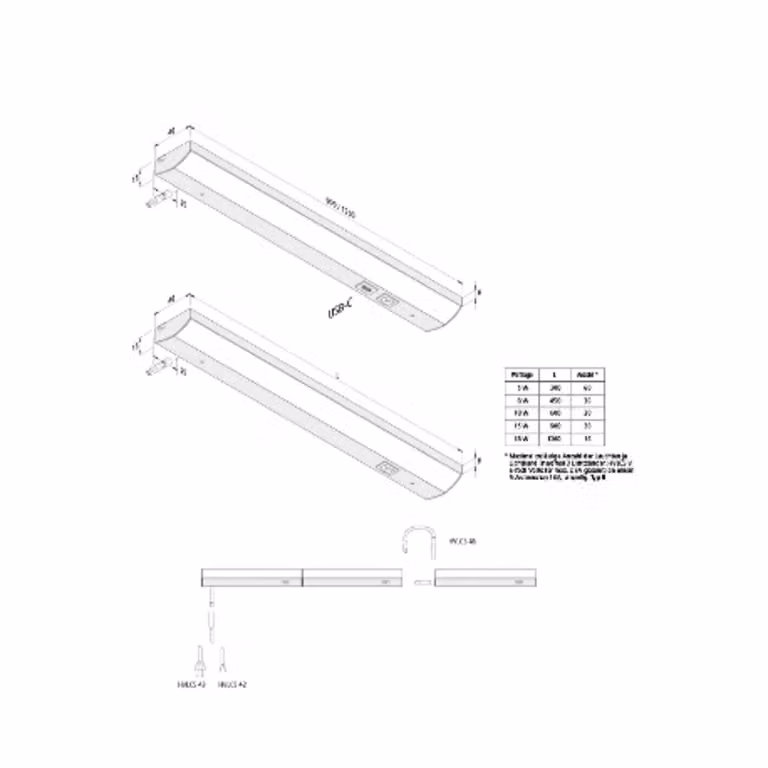 Hera Lampada LED per mobili ModuLite F, alluminio, 120 cm, 4.000 K alluminio F, Alluminio / Grigio / Zincato, Cucina, Alluminio, Moderno, Lampade per mobili