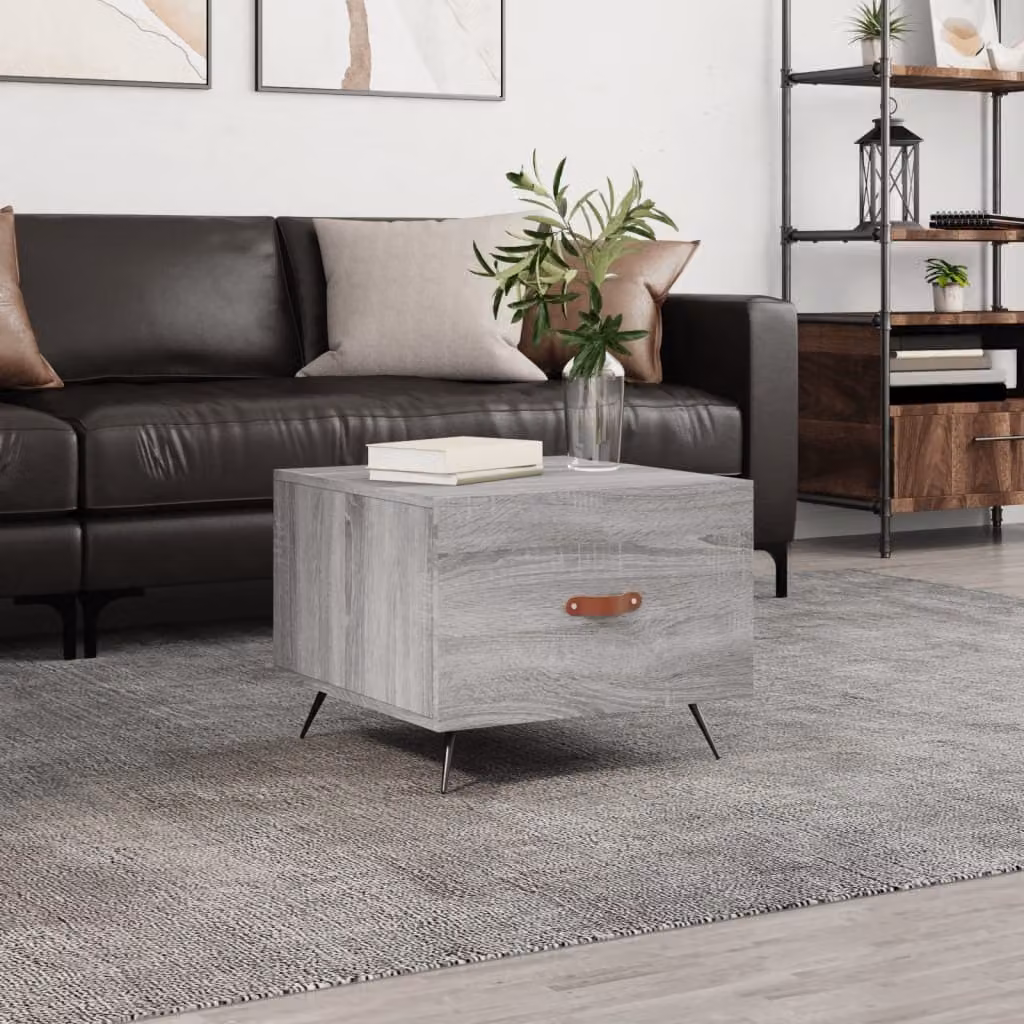 Maison Exclusive - Tavolino grigio Sonoma 50x50x40 cm Materiale ligneo