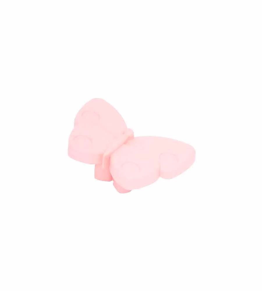 Pomolo Farfalla Plastica Rosa