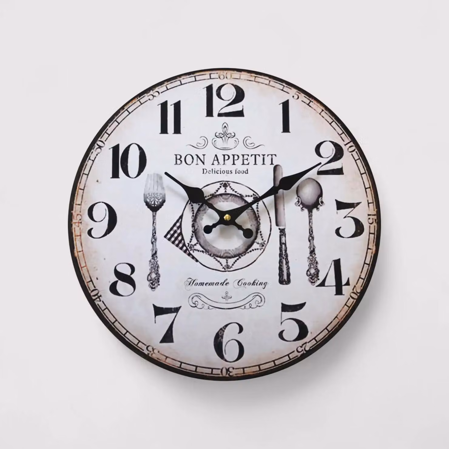 Trifoglio - Orologio da parete per cucina in stile vintage