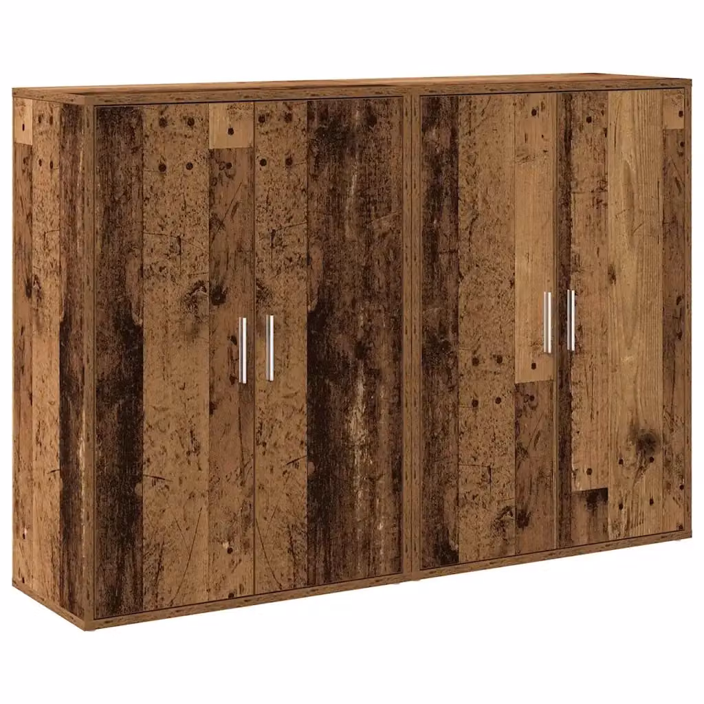 Set di 2 credenze buffet vidaXL in legno multistrato color marrone, L/P/H: 60 x 31 x 84 cm – 2