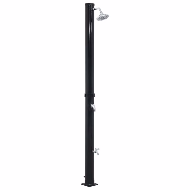 vidaXL Doccia solare nera 220 cm 20 L