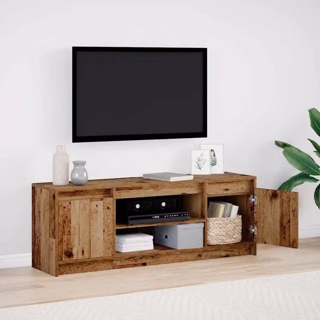 Mobile TV e credenza minimalista vidaXL in legno marrone L: 139,5 cm, P: 34 cm, H: 50 cm
