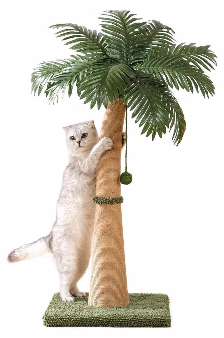 Omgoods - Albero per gatti alto 40 pollici con tiragraffi e 3 palline giocattolo - Ideale per gatti da interno