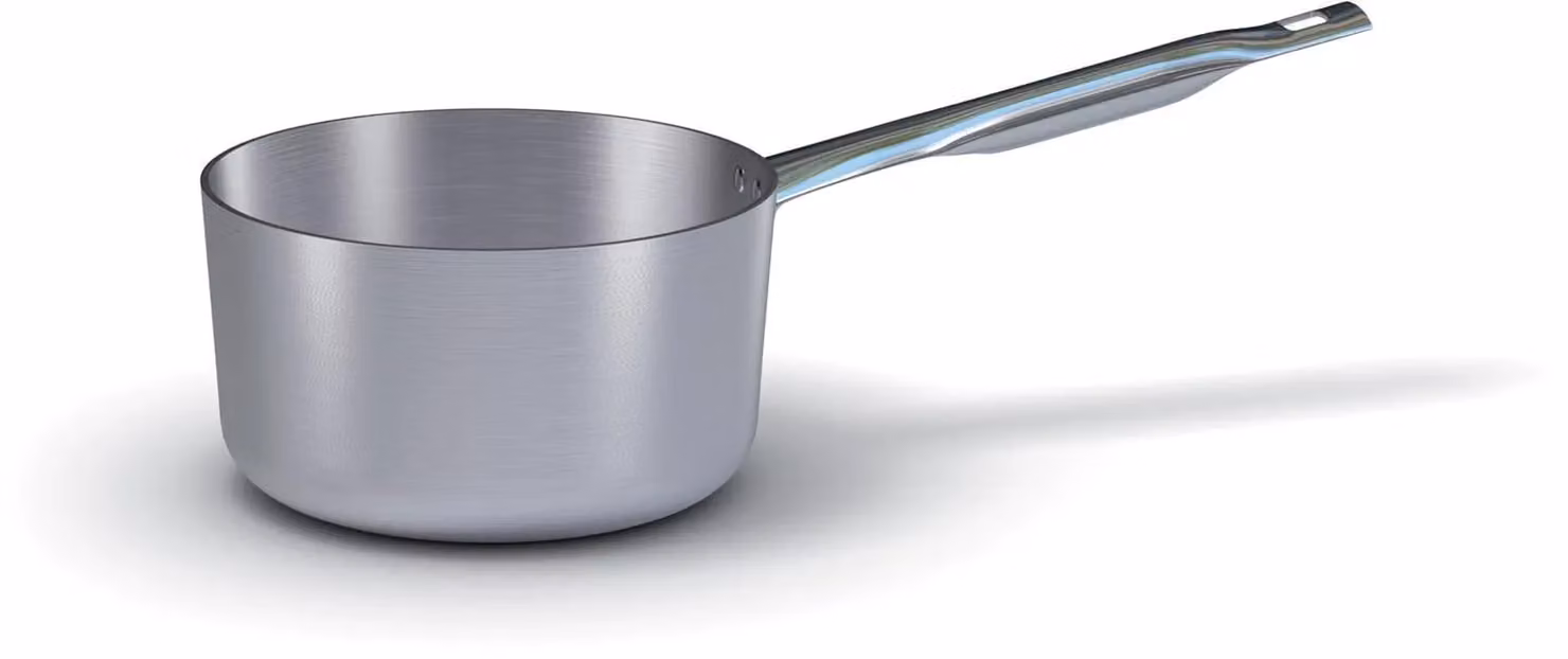 Casseruola media in alluminio con manico in acciaio inox, spessore 3 mm, diam. 18cm