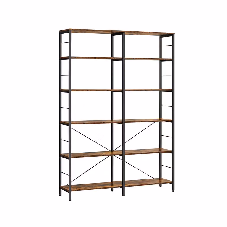 Scaffale Portaoggetti a 6 Ripiani Nero | VASAGLE