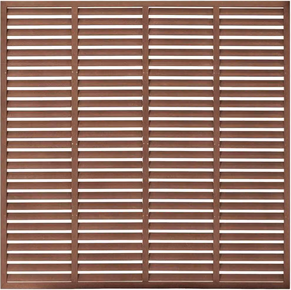 Recinzione a Persiana in WPC 180x180 cm Marrone