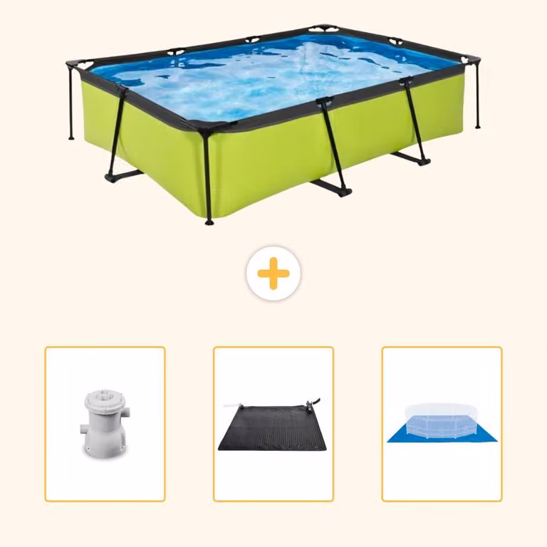 Piscina fuori terra rettangolare - 300x200x65 cm - 4 pezzi - SCB79