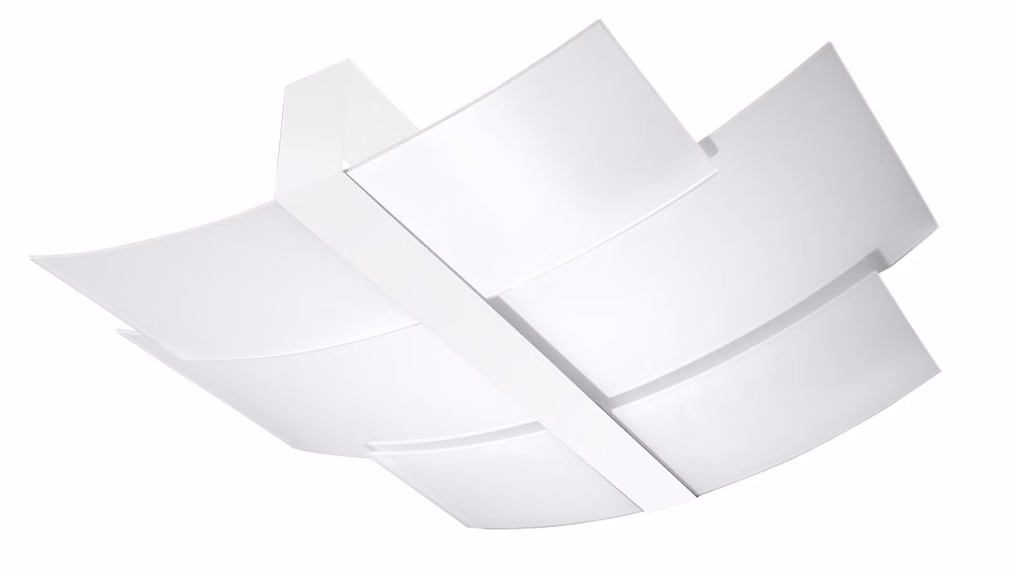 Lampada da soffitto CELIA bianco 3xE27 15W acciaio/vetro 7x53x61cm Sollux Lighting