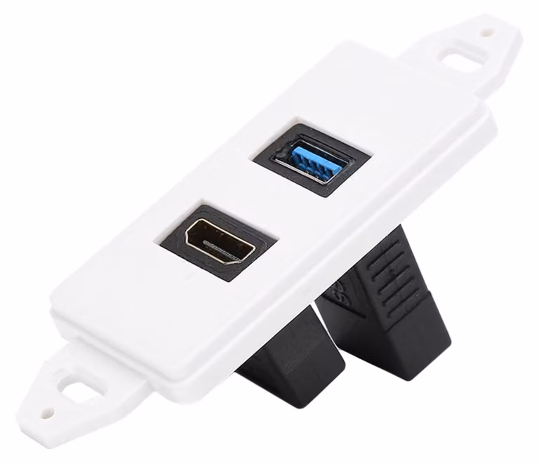 Piastra a muro HDMI con USB 3.0, presa ad alta velocità per proiettore e sistema home cinema