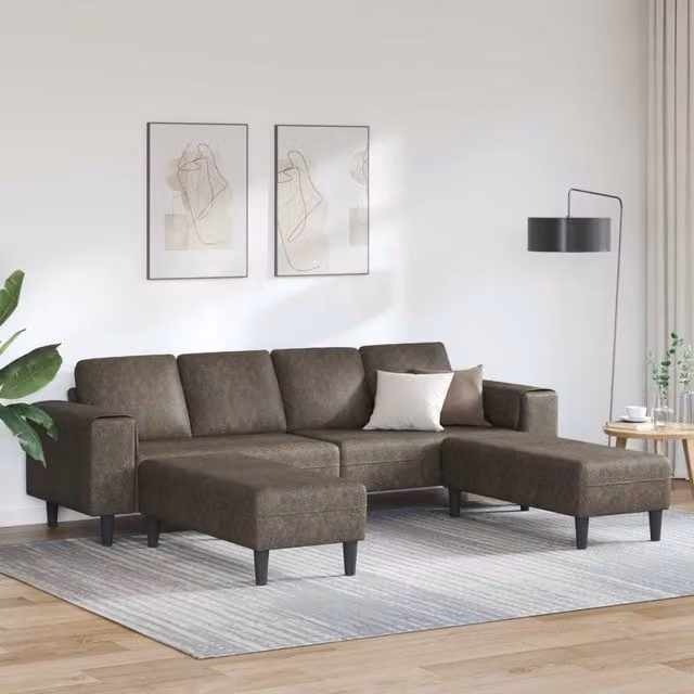 Divano per Soggiorno 3 pz Grigio scuro 3335141