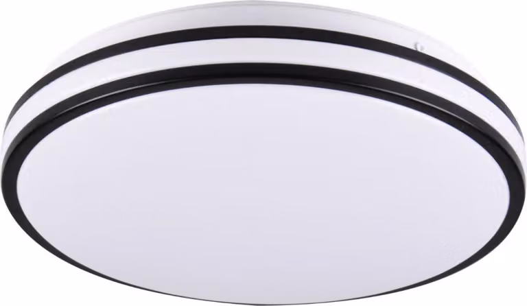 Plafoniera LED rotonda ORBIT bianco e nero 24W, luce bianca neutra 2600 lm, plastica, dimensioni: 7x38x38 cm, IP20, Polux