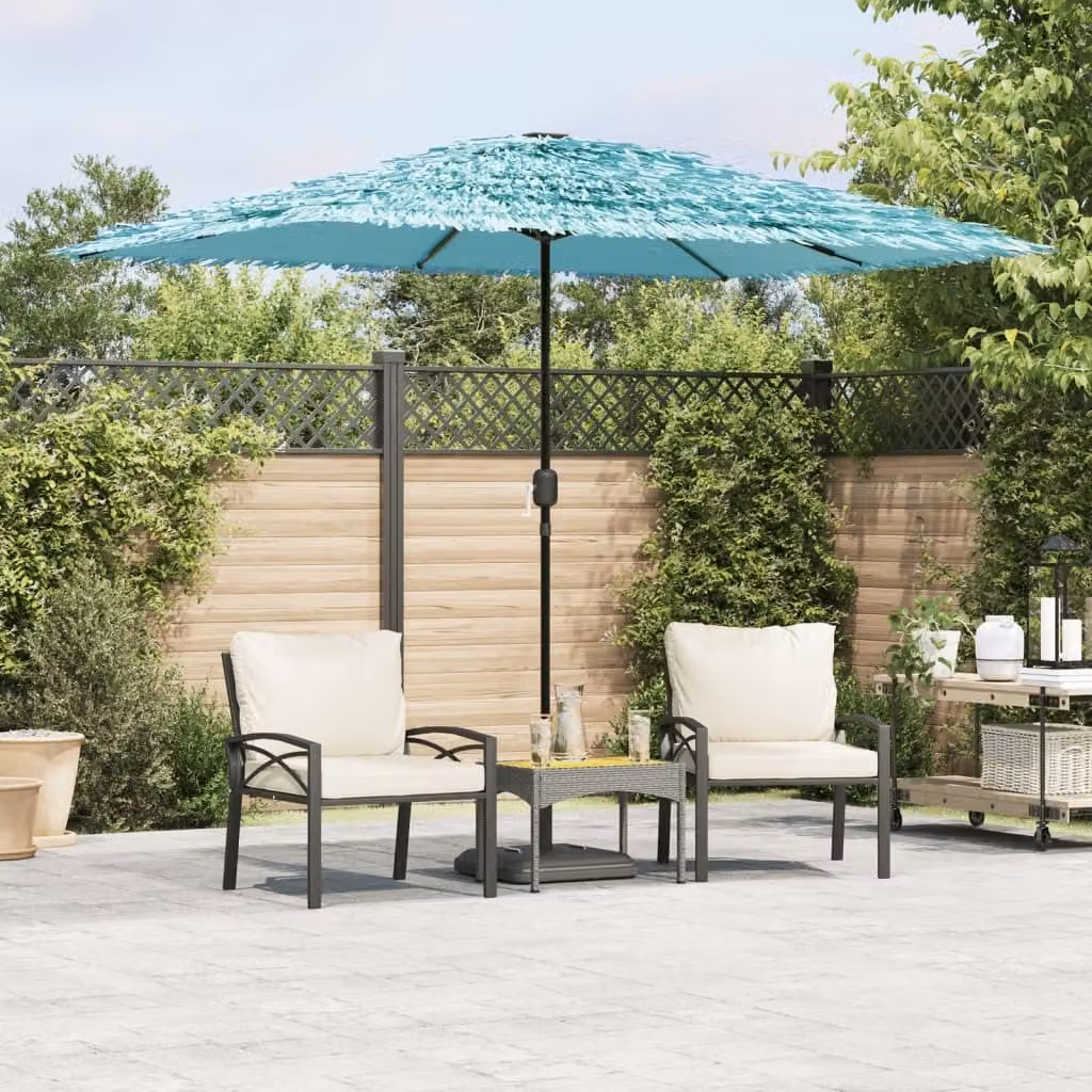 Maison Exclusive - Ombrellone con palo in acciaio, colore blu, dimensioni 300x200x250 cm