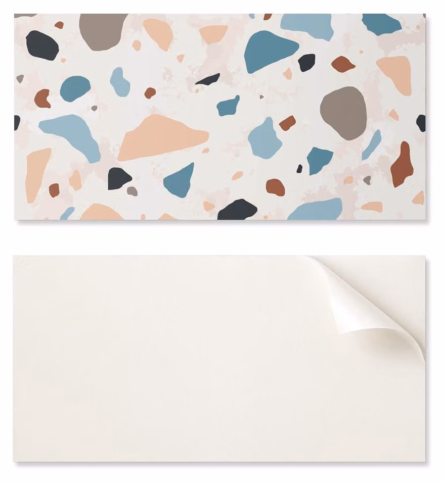 Pannello in vinile autoadesivo con stampa, dimensioni 100x50 cm, motivo con frammenti di pietra