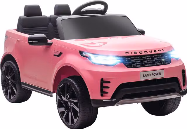 AIYAPLAY Macchina Elettrica per Bambini Licenza Land Rover con Fari LED, Clacson e Telecomando, L: 105 cm, P: 68.5 cm, H: 58 cm, Rosa