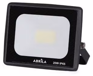 Proiettore da 20W, 6500K, 2000 lumen, grado di protezione IP65, colore nero, dimensioni 10x12,5x2,3 cm