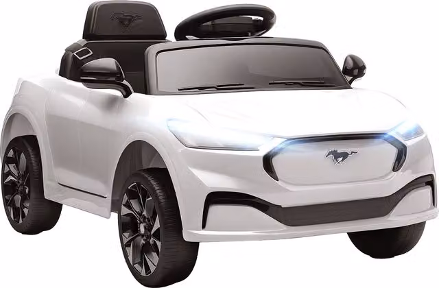 Auto elettrica AIYAPLAY per bambini con licenza ufficiale e telecomando, bianco, L 92 cm x P 55 cm x H 44 cm