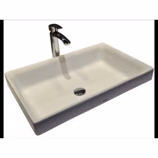 TOTO CS lavabo à poser, sans trou pour robinetterie, avec trop-plein, 600x385mm, Cefiontect, LW1716WH, LW1716WH