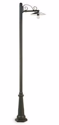 Palo Da Esterno Contemporaneo Antique Alluminio E Porcellana Grigio 1 Luce E27