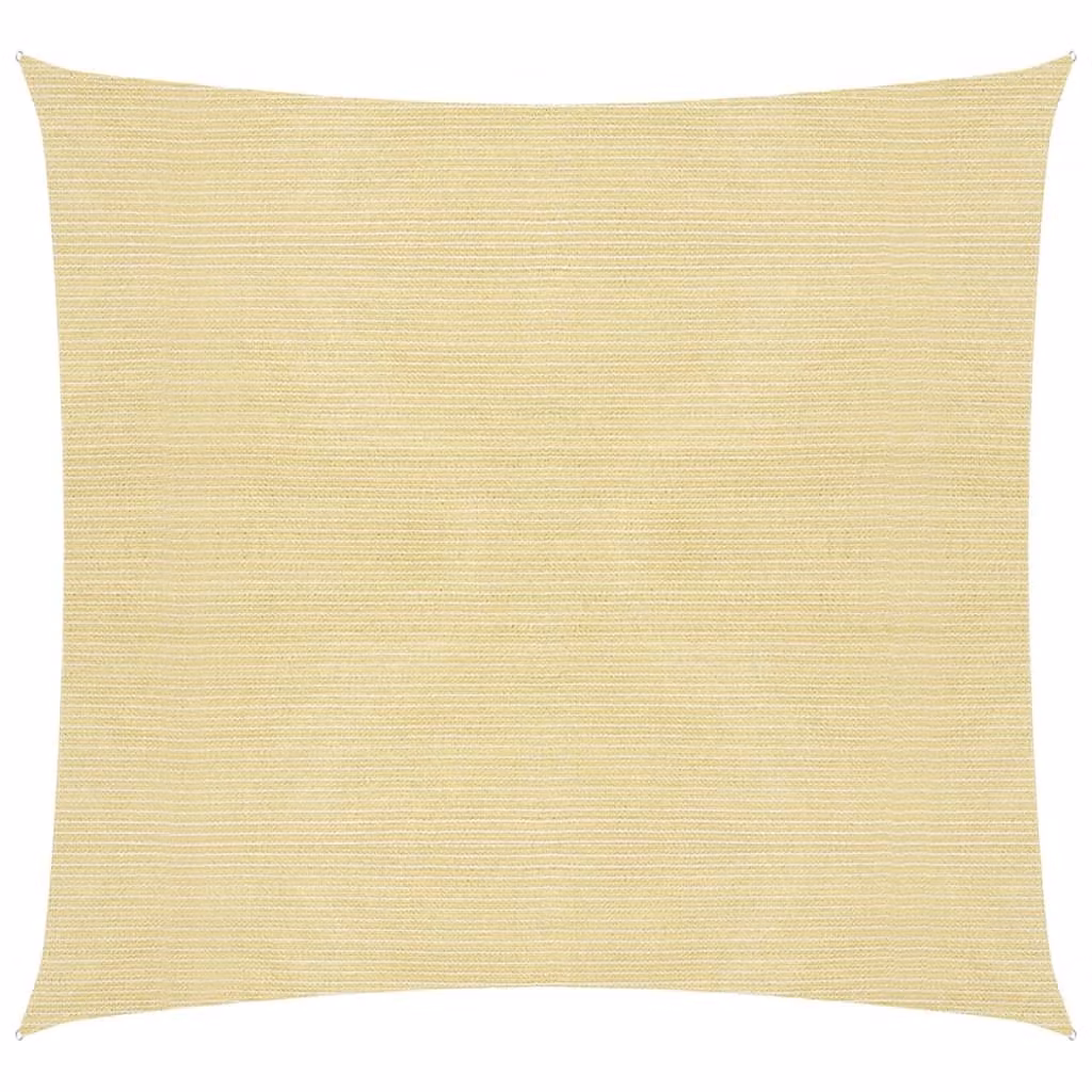 The Living Store Tenda da sole 160 g/m² Beige 7x7 m HDPE