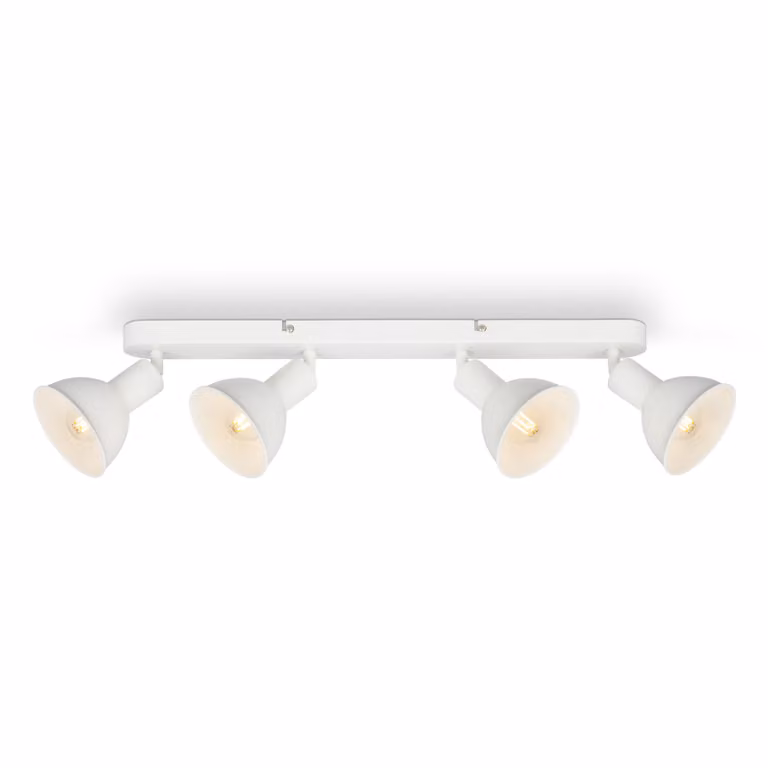 Lampada da soffitto Spot vintage orientabile e girevole 4xE14 25W bianco Briloner