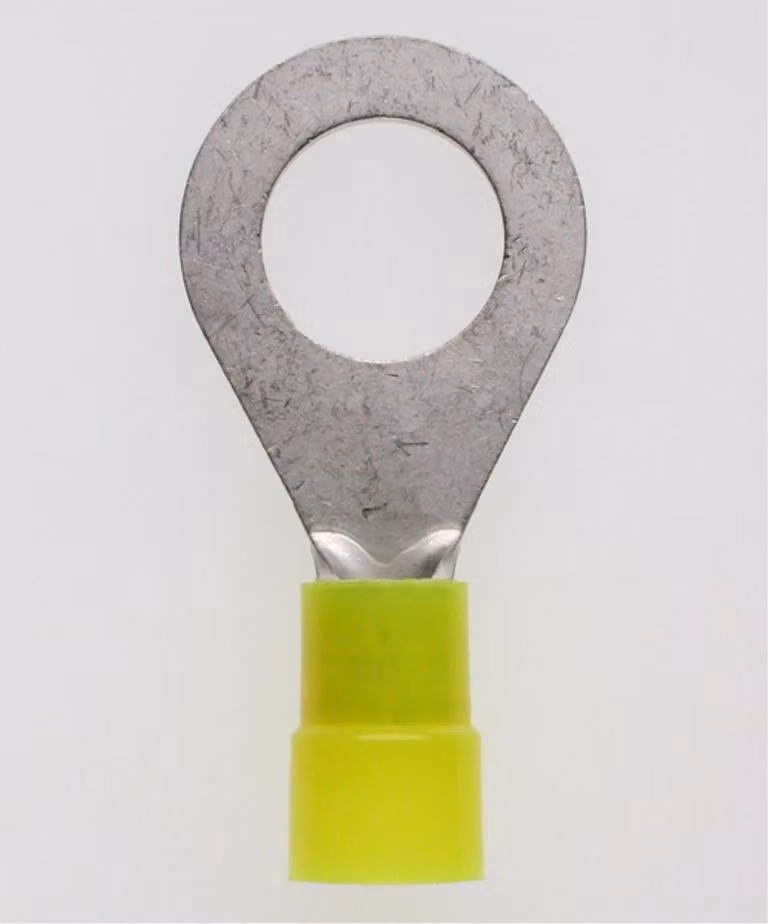 Capocorda a schiacciare DIN 46237 isolato, forma ad anello Sezione 4 mm² - 6 mm² giallo, trasparente - 1 pezzo
