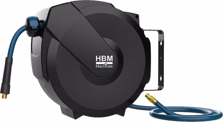 Avvolgitubo retrattile con sistema blocco automatico e fissaggio a parete tubo 20 m girevole 180 gradi per giardino casa officina garage Hbm Olanda