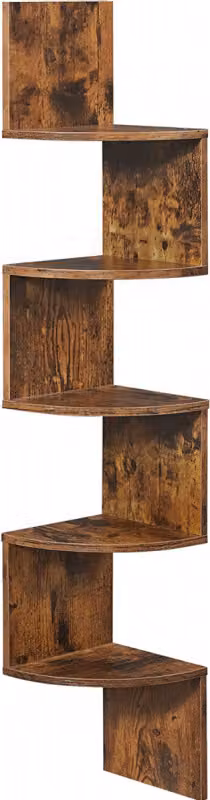 DOCHTMANN, Mensola angolare a muro, marrone 20x128x20cm
