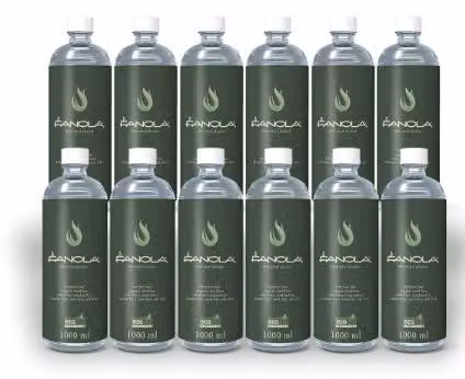 Fanola Bioetanolo al 96,6% - 12 bottiglie da 1 litro