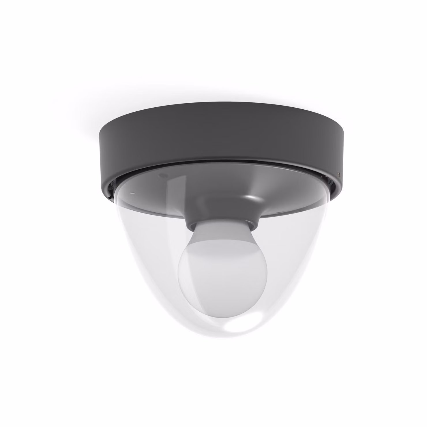Plafone rotondo NOOK nero-trasparente 1xE27x40W in plastica, dimensioni: 15,5x17x17 cm, IP44, Nowodvorski Lighting