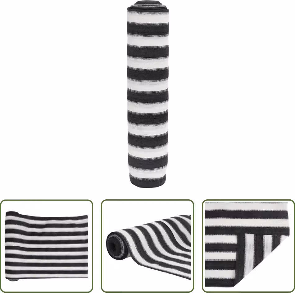 Il paravento Living Store antracite e bianco 1,8x10 m HDPE 75 g/m²