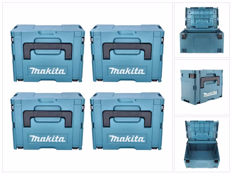 Makita MAKPAC Gr. 3 Valigetta in plastica 395 x 295 x 215 mm - 4 pz. (4x 821551-8)