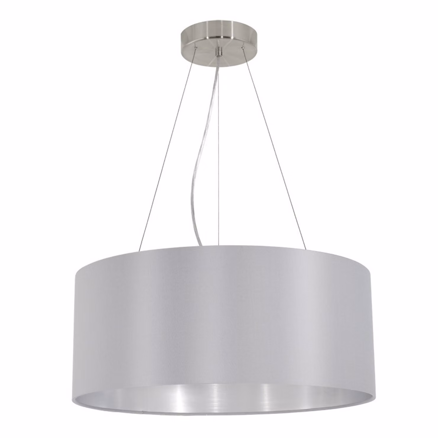 Eglo lampada a sospensione Maserlo Ø53cm 3xE27 grigio argento 31606