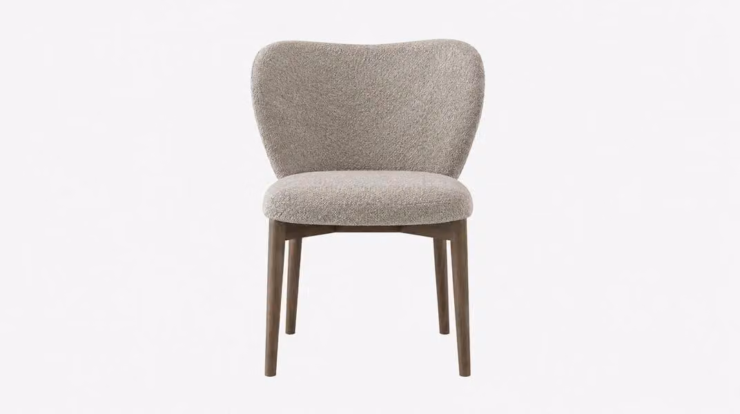 Sedia, comoda, pratica, compatta, color beige, stile moderno, nuova
