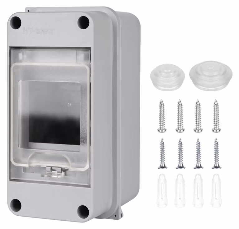 Pannello di distribuzione a parete: quadro elettrico, 3 moduli, grado di protezione IP65, adatto per ambienti umidi