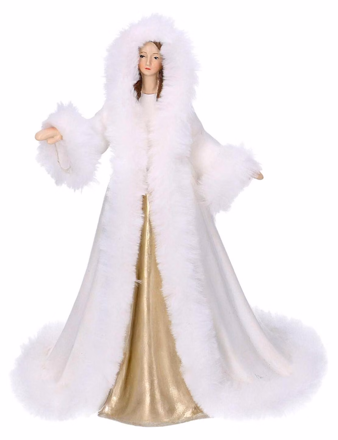 Statuina Donna in Resina bianco cm 18,5x15xh24