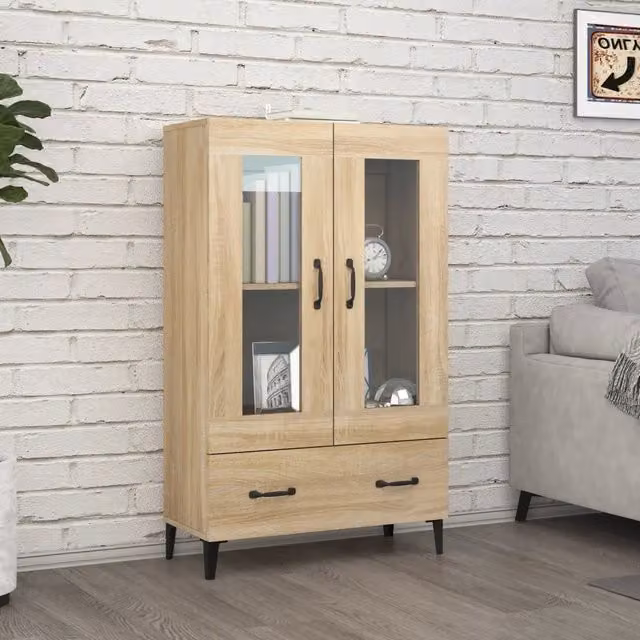 Credenza-Buffet-Armadio da cucina Rovere Sonoma 70x31x115 cm in Legno Multistrato 385060