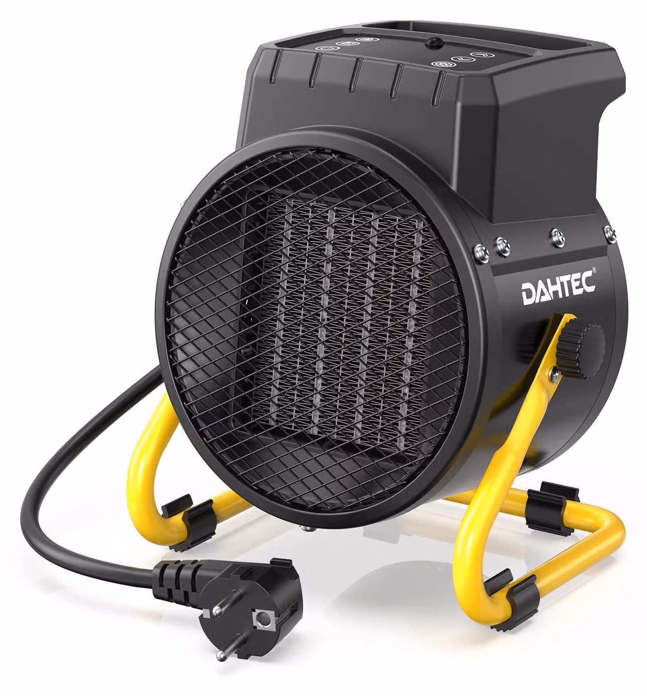 Stufa elettrica a ventilazione con elementi riscaldanti in Vetroceramica - 2000 W - Colore: nero - Dimensioni: 19,5 x 23 x 16 cm - Riscaldatore elettrico compatto