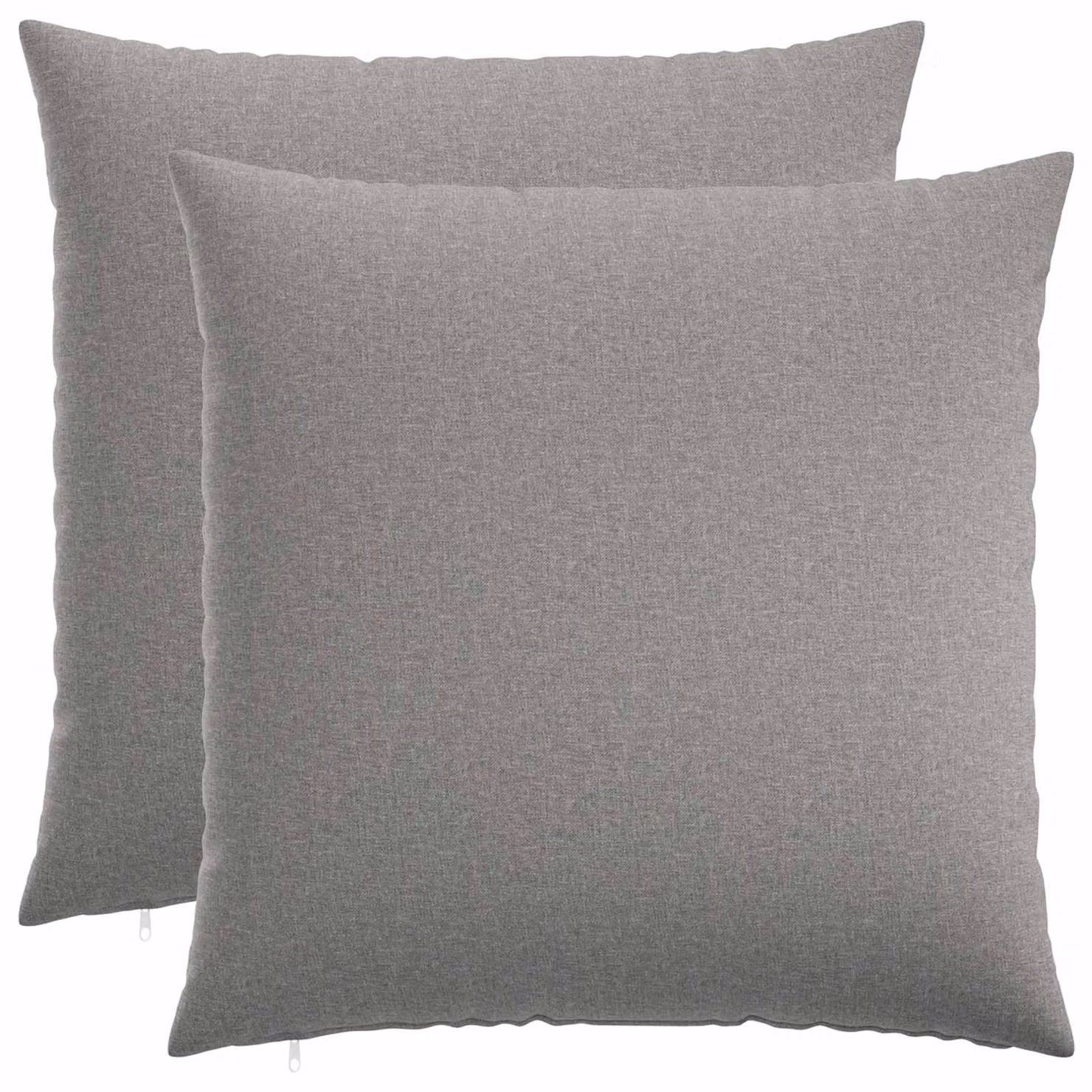 Set di 2 cuscini HEERLEN vidaXL Grigio, forma quadrata in tessuto con rivestimento lavabile